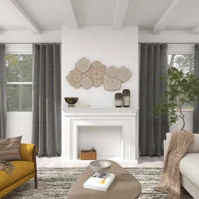 Farmhouse Wood Floral Intricately Carved Wall Decor White - Olivia & May 14 Farmhouse Wood Floral Intricately Carved Wall Decor White - Olivia & May - Image 12