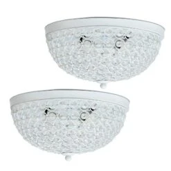 2pk 2-Light Crystal Glam Ceiling Flush Mount Pendants White - Lalia Home 9 2pk 2-Light Crystal Glam Ceiling Flush Mount Pendants White - Lalia Home -Adesso Store GUEST 019c8a56 7e80 4eb7 a97c c3ff61e21db5