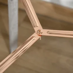 HOMCOM Vintage Tripod Floor Lamp, Height Adjustable Nautical Spotlight With Wood Legs, E12 Lamp Base For Living Room, Bedroom, Gray And Rose Gold -Adesso Store GUEST 01e0d15e d0ba 4f73 a2e7 aafb454f7852