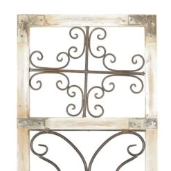 Wood Scroll Distressed Door Inspired Ornamental Wall Decor With Metal Wire Details Gray - Olivia & May 26 Wood Scroll Distressed Door Inspired Ornamental Wall Decor With Metal Wire Details Gray - Olivia & May -Adesso Store GUEST 025ef5d3 7c06 4e2e 9bd0 33ea34b05d3d