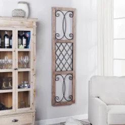 64.75" Traditional Rectangle Aspire Scroll Metal And Wood Decorative Wall Art Natural - StyleCraft -Adesso Store GUEST 04c9c67a 7cf3 493e 9f34 c7058669136f