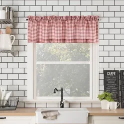 54"x14" Parkham Farmhouse Plaid Rod Pocket Semi-Sheer Kitchen Curtain Valance - No. 918 -Adesso Store GUEST 05dd4738 5261 469d 8b56 50dcbdcc01e1