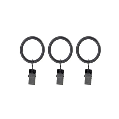 Versailles Home Fashions 7pk Steel Clip Window Curtain Rings - Antique Silver 4 Versailles Home Fashions 7pk Steel Clip Window Curtain Rings - Antique Silver - Image 2