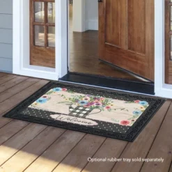 Buffalo Check Watering An Spring Doormat Indoor Outdoor 30" X 18" Briarwood Lane -Adesso Store GUEST 0a649728 8087 4e60 b16f b7a3c2ea51f8