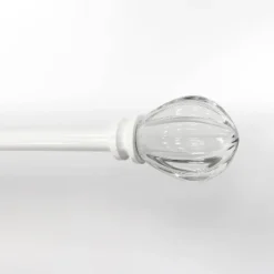 Decorative Drapery Single Rod Set With Acrylic Pumpkin Finials White - Lumi Home Furnishings -Adesso Store GUEST 0a7d4a7d 8b1d 44b1 95a4 9fd3bb963f40