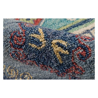 2'x3' Fair Isle Design Tufted Accent Rug Blue - Momeni 3 2'x3' Fair Isle Design Tufted Accent Rug Blue - Momeni