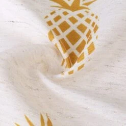 Trinity Pineapple Print Linen Blend Kitchen Tier Curtains For Bathroom Small Half Window Cafe -Adesso Store GUEST 0c550b98 2b41 470c b5df 8f497322d0c9