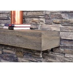 Mantels Direct Vail Farmhouse Wood Fireplace Mantel Shelf - 4" Height