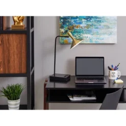 Lucas Desk Lamp (Includes LED Light Bulb) Black - Adesso