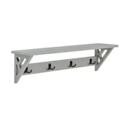 36" Middlebury Coat Hook With Shelf Gray - Alaterre Furniture -Adesso Store GUEST 0dd9f2fb 70b3 4435 b09d d98f6977120f
