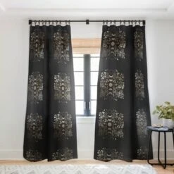 Emanuela Carratoni Spring Moon Phases Single Panel Sheer Window Curtain - Deny Designs -Adesso Store GUEST 0eb6146f ddfd 4926 b421 a6d303d25b73