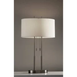 Duet Table Lamp Silver - Adesso -Adesso Store GUEST 0f0f8752 55ee 454f b815 4bab1f4494a1