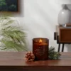 9oz Lidded Amber Glass Jar Crackling Wooden Wick Fennel And Pine Candle - Threshold™ -Adesso Store GUEST 12b52490 9d00 4e2c 8c08 8dca32cfa8c6