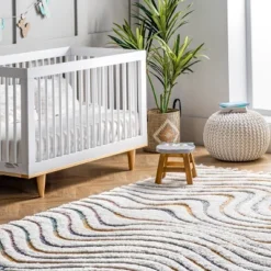 5'3"x7'6" Ina High-Low Waves Tassel Area Rug Beige - NuLOOM -Adesso Store GUEST 13a6648b 2ba9 402e 9f62 360e302686e5