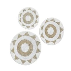 Set Of 3 Cotton Plate Handmade Woven Wall Decors - Olivia & May -Adesso Store GUEST 14769122 fd32 44e3 9f81 d8ebfd49bd4b