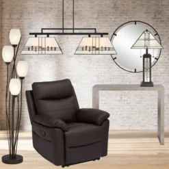 Franklin Iron Works Modern Floor Lamp 4-Light Tree 73" Tall Ginger Black Tulip White Cased Glass Shades For Living Room Bedroom Uplight -Adesso Store GUEST 179c1fd0 e373 4732 8002 c4a6bcc88aa5