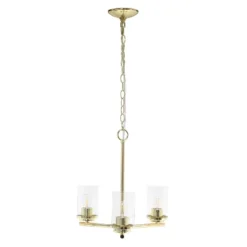 3-Light 15" Classic Contemporary Clear Glass/Metal Hanging Pendant Chandelier - Lalia Home 28 3-Light 15" Classic Contemporary Clear Glass/Metal Hanging Pendant Chandelier - Lalia Home -Adesso Store GUEST 186872ac d9ee 4d87 b686 5f7591ce231c