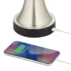 360 Lighting Seymore Modern Table Lamps 26" High Set Of 2 Silver With USB Charging Port LED Touch On Off Black Faux Silk Drum Shade For Bedroom Desk -Adesso Store GUEST 18aa9dde 1e7b 498b 9ee7 29446f9ecaca