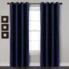 Home Boutique Insulated Grommet 100% Blackout Faux Silk Window Curtain Panel Navy Single 52X84 -Adesso Store GUEST 1a051e99 ebf7 47bf a54e 745cde178e57