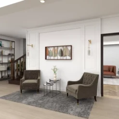 Metal Leaf Varying Texture Wall Decor With Wood Frame Brown - Olivia & May -Adesso Store GUEST 1acdff8b 0d19 4f93 822a acdf9ffd0791