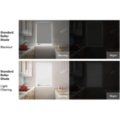 Linen Avenue Cordless Blackout Roller Shade, Dark Gray, Light Gray, And White -Adesso Store GUEST 1d007aff 4b68 47ab b2d4 3e2b0a4da4d7