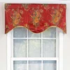 RLF Home Eliza Excellent Deep Color Background Cornice Stylish Window Valance 3" Rod Pocket 50" X 17" Red Wine -Adesso Store GUEST 1da392e7 746d 456f 8865 9341ef3090fc