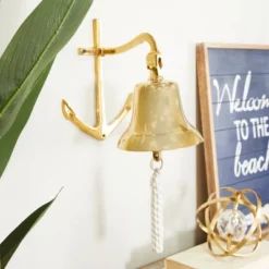 Brass Bell Wall Decor With Anchor Backing - Olivia & May 14 Brass Bell Wall Decor With Anchor Backing - Olivia & May -Adesso Store GUEST 2082e4de 737f 453b b3af 2aed4993360e