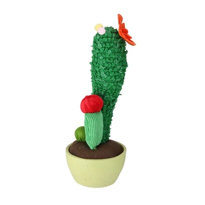 Northlight 12" Mixed Plush Cactus Artificial Potted Plant Decoration - Green 4 Northlight 12" Mixed Plush Cactus Artificial Potted Plant Decoration - Green - Image 2