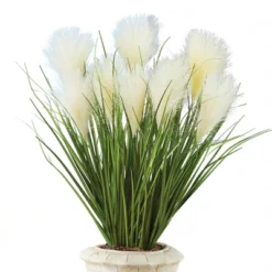 Collections Etc Faux Pampas Grass Picks - Set Of 3 - Outdoor Or Indoor Decorative Accent -Adesso Store GUEST 222929a2 0f14 4f73 b93e 1be00719d5e9