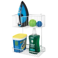 MDesign Metal 2-Level Wall Mount Laundry Storage Baskets, Iron Holder -Adesso Store GUEST 24e686fe 4b30 42d0 af55 2cdad0d432d5