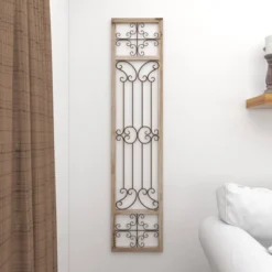 Wood Scroll Distressed Door Inspired Ornamental Wall Decor With Metal Wire Details Gray - Olivia & May 37 Wood Scroll Distressed Door Inspired Ornamental Wall Decor With Metal Wire Details Gray - Olivia & May -Adesso Store GUEST 257d79a8 9543 4ed6 8c64 5d8d2a27556e