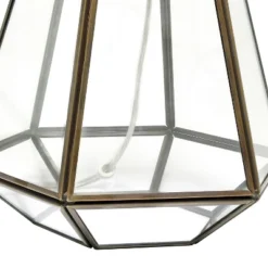 Transparent Triagonal Table Lamp Brass - Lalia Home -Adesso Store GUEST 28cd503b bb6f 4174 a08c 5efd4e034fa8