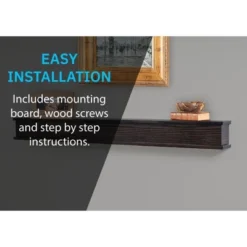 Mantels Direct Bisbee - Floating Fireplace Oak Hardwood Mantel Shelf Wooden Shelf Perfect For Electric Fireplaces - Made In The USA -Adesso Store GUEST 2b3b43b3 ec88 40c4 8495 e19a0669ac4f
