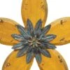 14.75" X 13.98" Antique Flower Wall Decor Yellow/Teal - Stratton Home Décor