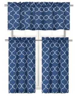 Kate Aurora Shabby Lattice Cotton Blend Kitchen Curtain Tier & Valance Set -Adesso Store GUEST 2d6609fc eb95 43df 96e3 95f92de54b80