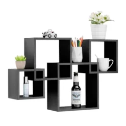 28.35" X 18" Blocchetto Intersecting Cubes Wall Shelf Unit - Danya B. -Adesso Store GUEST 2e4188a9 7083 4efa ae0e 5404aadc1624