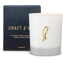 Craft & Kin White Frosted Scented Soy Candles -Adesso Store GUEST 2e90c7ff ff2d 4948 8fb7 50c8b2c23fb7