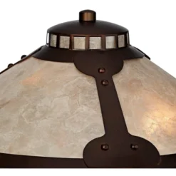 Franklin Iron Works Samuel Industrial Desk Lamp 20" High Rubbed Bronze With USB Charging Port Natural Mica Shade For Bedroom Living Room Bedside Desk -Adesso Store GUEST 3035622f 975d 4411 8c0c 29549cbe9c1d