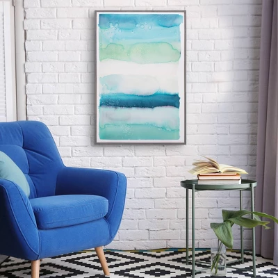 24" X 36" Watercolor Wash I By Natasha Marie Framed Wall Art Canvas - Fine Art Canvas 3 24" X 36" Watercolor Wash I By Natasha Marie Framed Wall Art Canvas - Fine Art Canvas