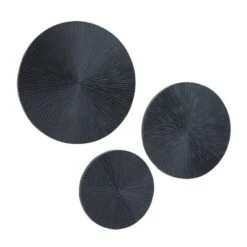 Wood Plate Carved Radial Wall Decor Set Of 3 Black - CosmoLiving By Cosmopolitan -Adesso Store GUEST 33f08f56 3455 4971 b330 c122573f6189