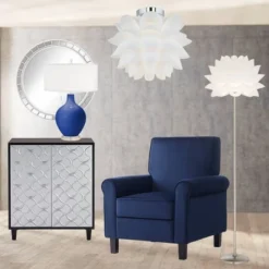 Possini Euro Design Modern Ceiling Light Semi Flush Mount Fixture 15 3/4" Wide White Flower For Bedroom Kitchen Living Room Hallway Bathroom House -Adesso Store GUEST 348b0cfc 80eb 4182 8d2d 14f0211dfc88