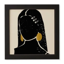 Domonique Brown Black Hair No. 3 Framed Wall Art Black - Deny Designs -Adesso Store GUEST 34efb2e0 3594 4ebd b07e 1657ab2b36c7