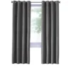 Thermalogic Navar Blackout Cozy Atmosphere Reduce Light Super Soft Faux Suede Fexture Grommet Curtain Panel Dark Grey