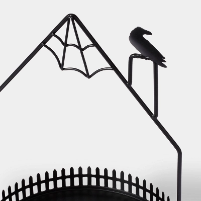 Metal Black Haunted House Halloween Decorative Tray - Hyde & EEK! Boutique™ 4 Metal Black Haunted House Halloween Decorative Tray - Hyde & EEK! Boutique™ - Image 2