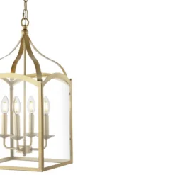 11" LED 4-light Ruth Classic Lantern Metal/Glass Pendant Antique Gold - JONATHAN Y -Adesso Store GUEST 36f2346b 3379 430b ac22 5c32d81204d5