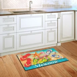 Briarwood Lane Surfside Flip Flops Summer Doormat Welcome Beach Indoor Outdoor 30" X 18" -Adesso Store GUEST 373393b0 7c57 48a4 859c 8e2999a0ab59