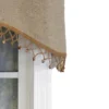 Natural Linen Cornice 3" Rod Pocket Valance 50" X 17" Flax By RLF Home -Adesso Store GUEST 380a8b5c 3d5b 418f adb8 04204d93369b