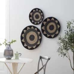 Set Of 3 Cotton Plate Handmade Woven Wall Decors - Olivia & May -Adesso Store GUEST 39ac057c f84e 4e9a a190 fca355b8ace5