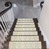 SussexHome Flower Design Cotton Anti-Slip Stair Treads, 9” X 28“