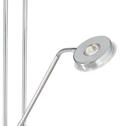 360 Lighting Perseus Modern Torchiere Floor Lamp With Reading Light 71 3/4" Tall Chrome Silver Metal LED Adjustable For Living Room Bedroom House Home -Adesso Store GUEST 3d7cbb6c 4a21 4981 8d49 b93eba2b4183